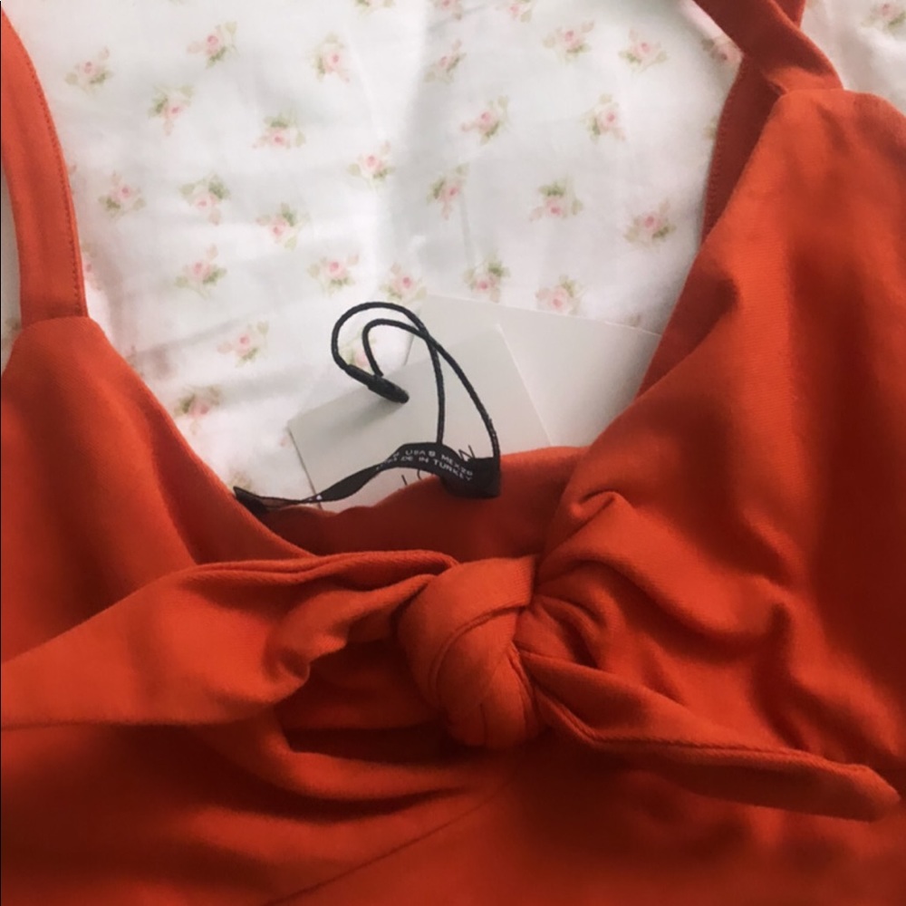 NWT ZARA Tie Knot Cami Crop Top - Picture 2 of 3